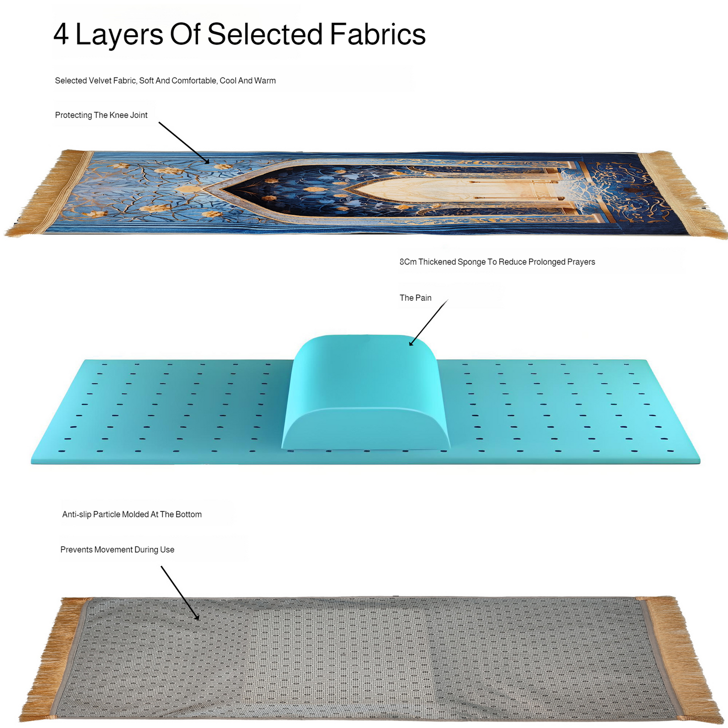 Vintage Pattern Muslim Prayer Rug