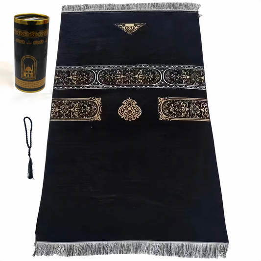 Muslim Prayer Rug & Beads Gift Set