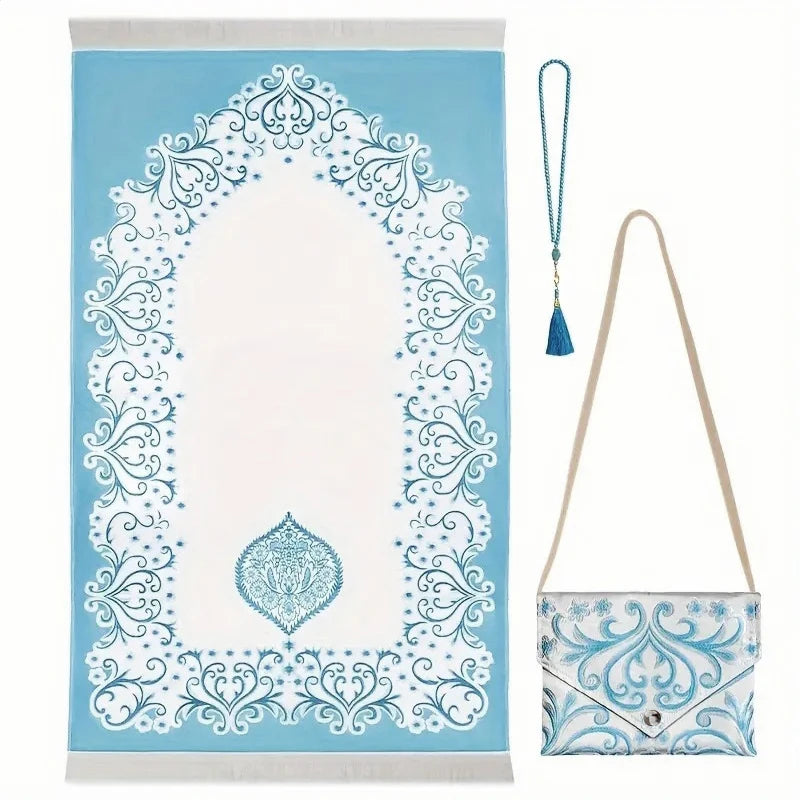 3-Piece Muslim Prayer Mat Set