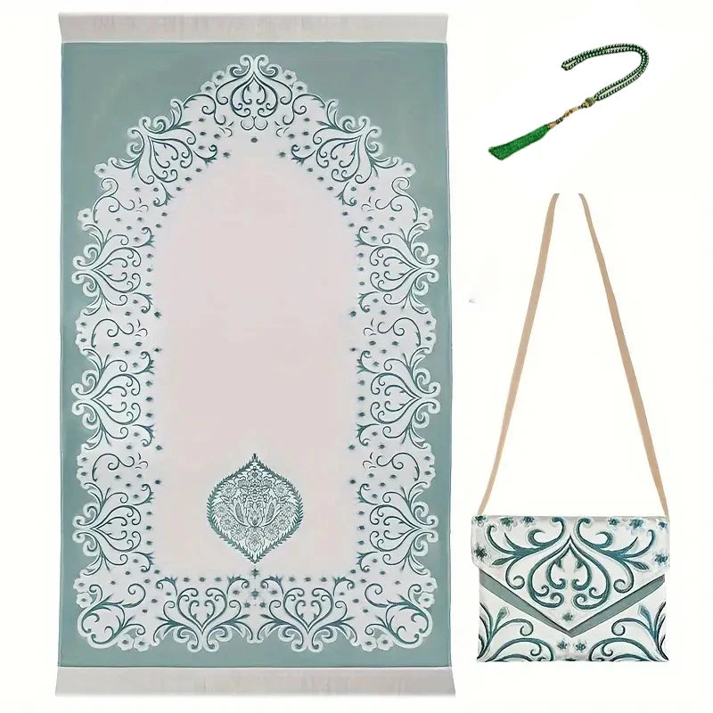 3-Piece Muslim Prayer Mat Set