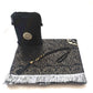 Turkish Black Chenille Muslim Prayer Rug