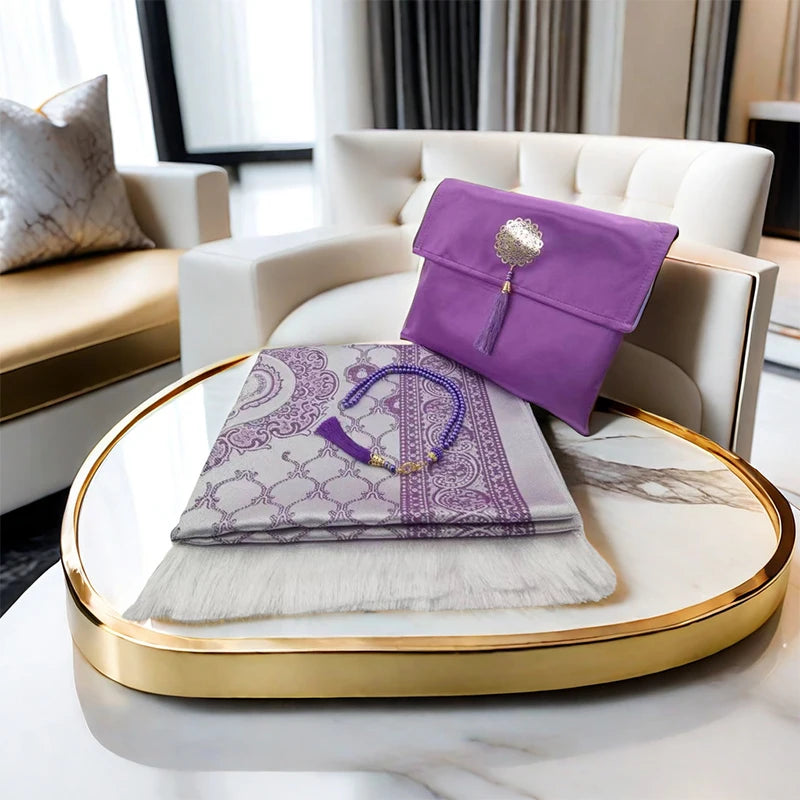 3-Piece Muslim Prayer Mat Set