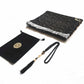 Turkish Black Chenille Muslim Prayer Rug