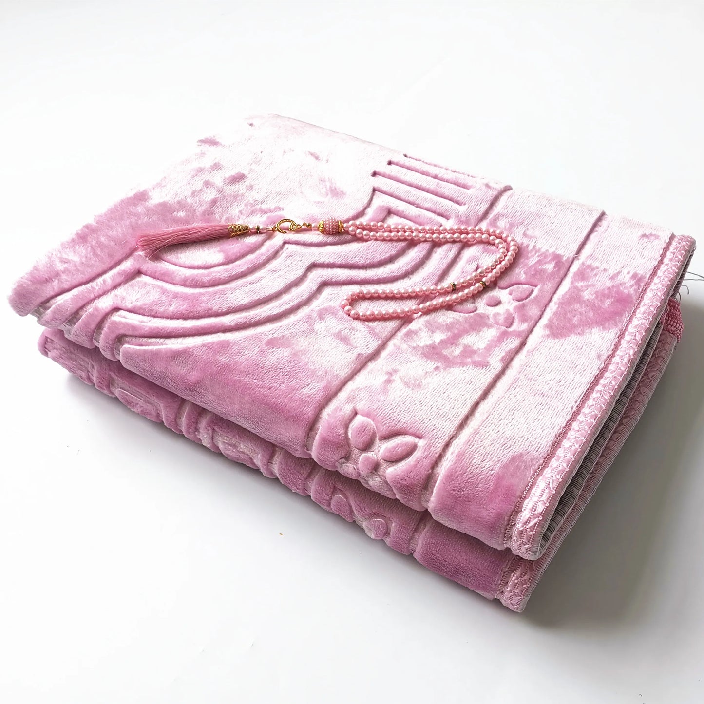 Large Thick Muslim Prayer Mat with Tasbih